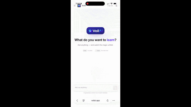 VoilAI — AI explainer video demo